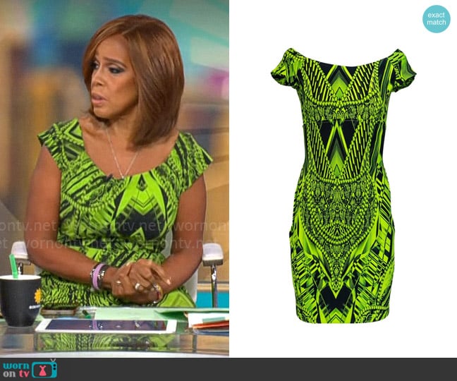 Chiara Boni La Petite Robe Printed Dress worn by Gayle King on CBS Mornings