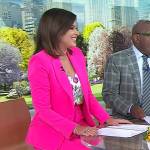 Chloe Melas’s pink suit and floral camisole on Today