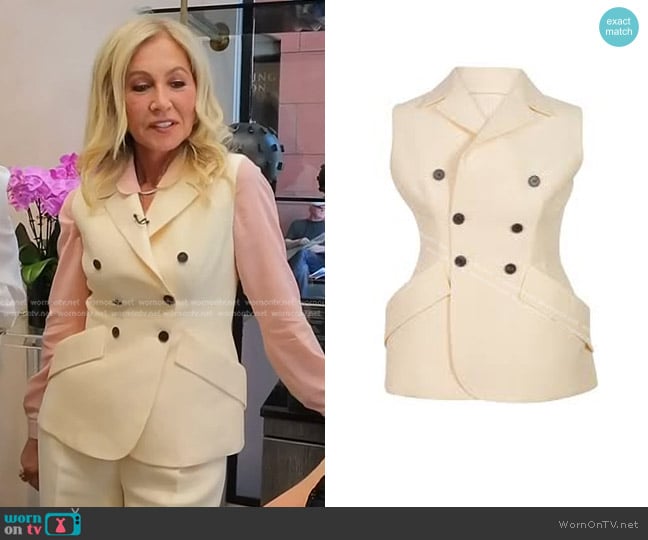 Christian Dior Double-Breasted Vest worn by Anastasia Soare on Today