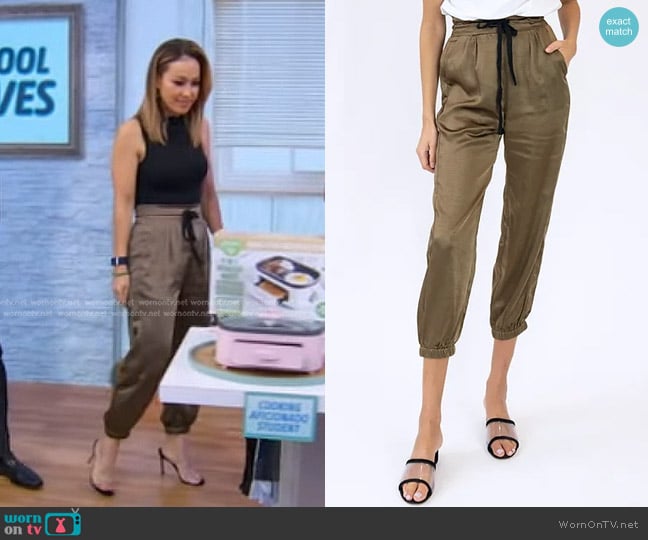 Christina Karin Louise Satin Pant worn by Eva Pilgrim on Good Morning America