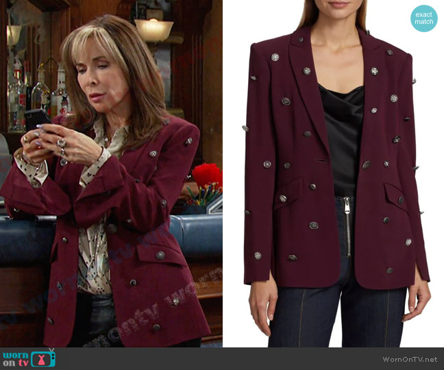 WornOnTV: Kate’s blouse and burgundy embellished blazer on Days of our ...