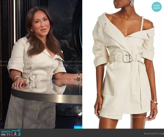 Cinq a Sept Milly Belted Mini Dress worn by Adrienne Houghton on E! News