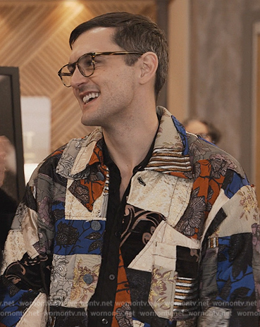 Clifford’s patchwork print jacket on Only Murders in the Building