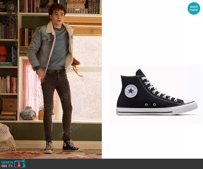 Converse Chuck Taylor High Top Sneakers worn by Ricky (Joshua Bassett) on High School Musical The Musical The Series