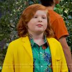 Corbin’s green pineapple print shirt on Bunkd