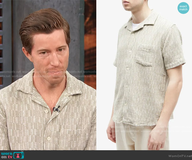 Corridor Rainbow Weave Vacation Shirt worn by Shaun White on Access Hollywood