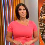 WornOnTV: Nikole Killion's blue split-neck dress on CBS Mornings