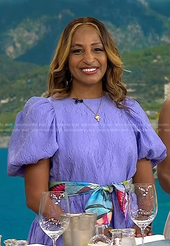 Daphane Carter's lilac puff sleeve dress on Today