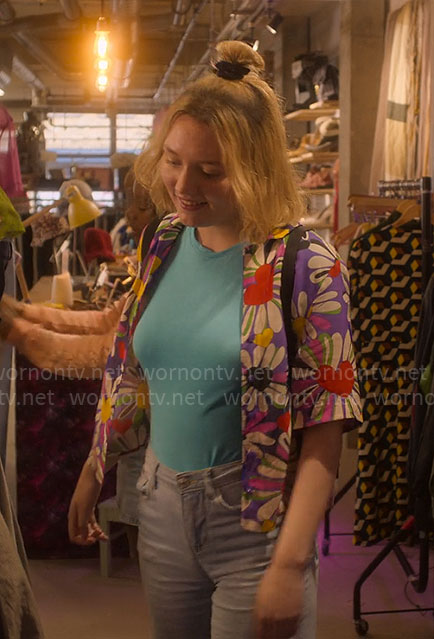 Darcy's floral heart shirt on Heartstopper