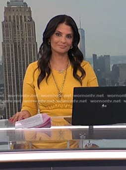 Darlene's yellow elastic waist dress on Today