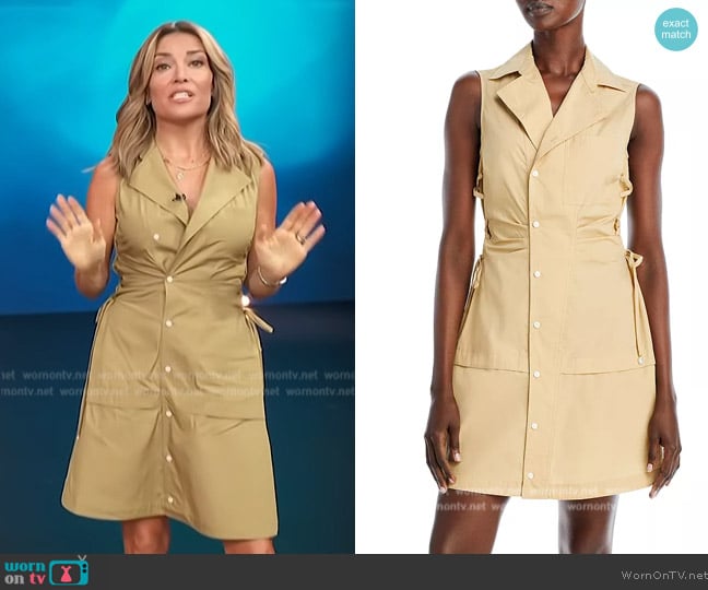 Derek Lam 10 Crosby Serena Lace Up Shirt Dress worn by Kit Hoover on Access Hollywood