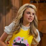 Destiny’s yellow mouth print tank on Bunkd