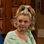 Destiny’s green gingham check top on Bunkd