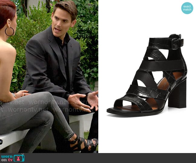 Donald Pliner Izze Sandals worn by Sally Spectra (Courtney Hope) on The Young and the Restless