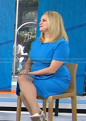 Dr. Carol Ash’s blue short sleeve dress on Today