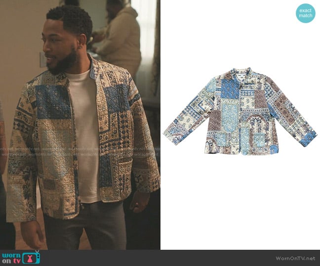 Dressbarn Quilted Jacket worn by Emmett (Jacob Latimore) on The Chi