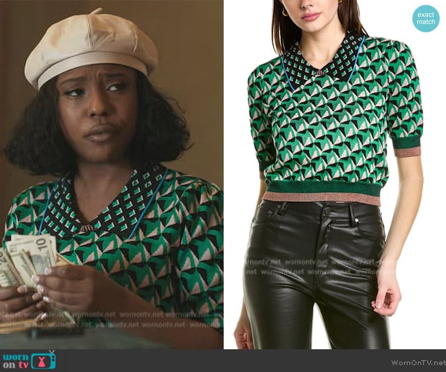 Diane von Furstenberg Antonella Sweater worn by Jemma St. John (Judae'a) on The Chi