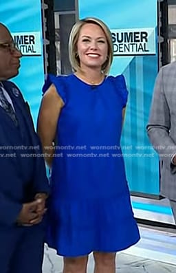 Dylan’s blue flutter sleeve mini dress on Today