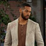 Eli Grant’s beige blazer on Days of our Lives