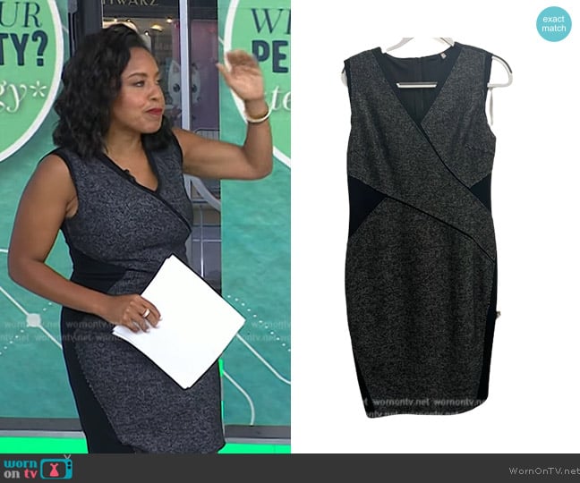 Elie Tahari Cross Front Dress worn by Sheinelle Jones on Today