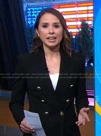 Elizabeth’s black blazer on Good Morning America