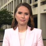 Elizabeth’s pink double breasted blazer on Good Morning America