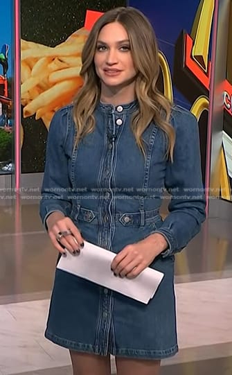 Ellison Barber's denim dress on NBC News Daily