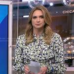 Ellison’s floral print long sleeve dress on NBC News Daily