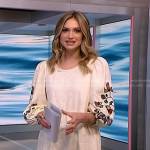 Ellison’s white floral embroidered dress on NBC News Daily