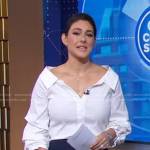 Erielle’s white off-shoulder shirt on Good Morning America