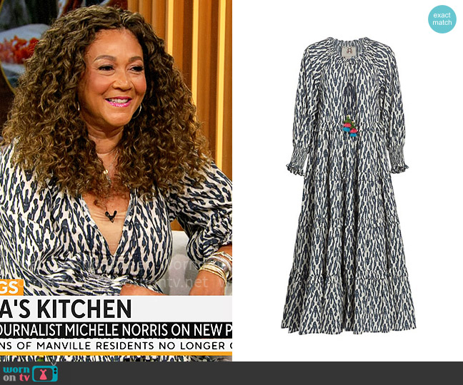 Figue Annie Printed Midi-Dress worn by Michele Norris on CBS Mornings