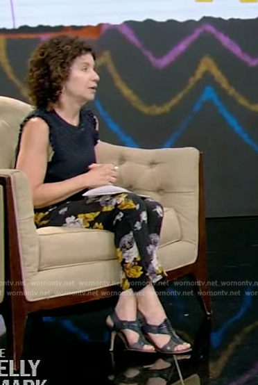 Gail Saltz’s floral print pants on Live with Kelly and Mark