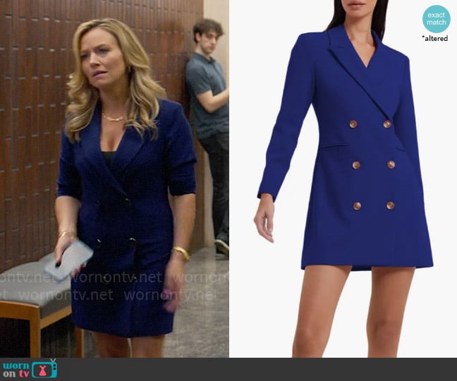 French Connection Whisper Double Breasted Blazer Dress in Prince Rocks worn by Lorna Crane (Becki Newton) on The Lincoln Lawyer