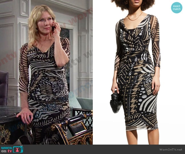 Fuzzi Ruched Tulle Cocktail Dress worn by Kristen DiMera (Stacy Haiduk) on Days of our Lives