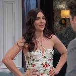 Gabi’s white floral halter neck dress on Days of our Lives