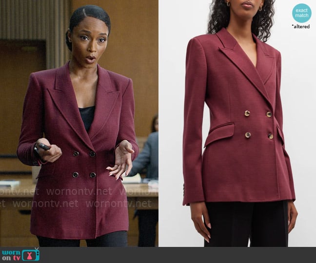 Gabriela Hearst Stephanie Cashmere Blazer worn by Andrea Freemann (Yaya DaCosta) on The Lincoln Lawyer