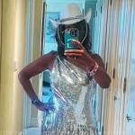 Gayle King’s silver one-shoulder dress (tried on) on CBS Mornings
