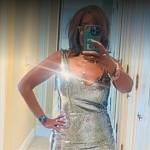 Gayle King’s silver sequin dress (tried on) on CBS Mornings