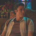 Reggie’s ivory striped short sleeve shirt on Riverdale