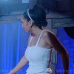 Gina’s white top and skirt on High School Musical The Musical The Series