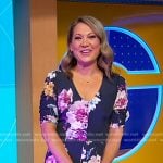 Ginger’s navy floral jumpsuit on Good Morning America