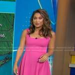 Ginger’s pink Asymmetric dress on Good Morning America