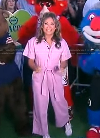 Ginger’s pink utility jumpsuit on Good Morning America