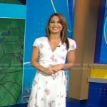 Ginger’s white floral wrap dress on Good Morning America