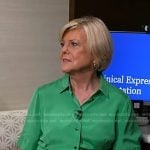 Anne Thompson’s green belted shirtdress on Today