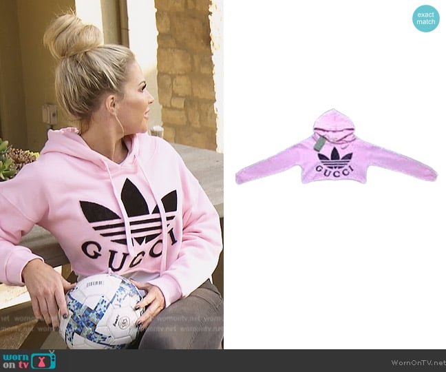 Adidas x Gucci Cropped Hoodie worn by Jennifer Pedranti on The Real Housewives of Orange County