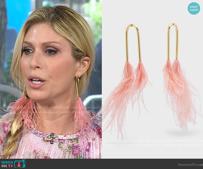 Cult Gaia Meta Feather Earring worn by Jill Martin on Today