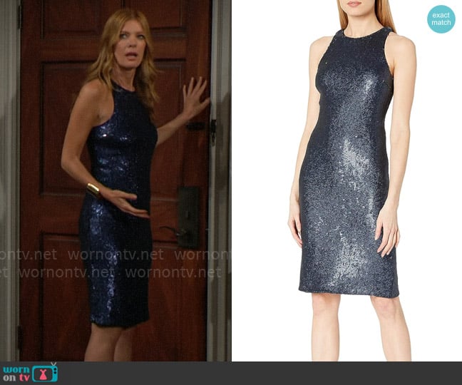 Halston Sequined Dress worn by Phyllis Summers (Michelle Stafford) on The Young and the Restless