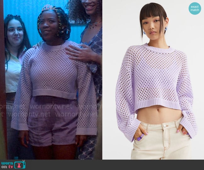 H&M Hole-knit Sweater worn by Tara Jones (Corinna Brown) on Heartstopper