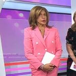 Hoda’s pink double breasted blazer and pants on Today